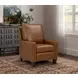 Fairview Oregan Oak Leather Push Thru The Arms Recliner