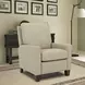 Fairview Cashmere Stone Leather Push Thru The Arms Recliner
