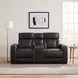 Fairway Black Double 74" Power Reclining Console Loveseat with Power Headrest