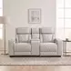 Fairway Taupe Double 74" Power Reclining Console Loveseat with Power Headrest