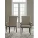 Savona Versaille Painted Upholstered Camille Arm Chair with Nailhead Trim Set of 2