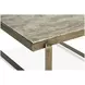 Rhodes Antique Brass and Marble Top Square Cocktail Table
