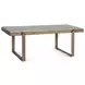 Rhodes Antique Brass and Marble Top Rectangular Cocktail Table