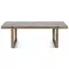 Rhodes Antique Brass and Marble Top Rectangular Occasional Table Set