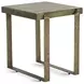 Rhodes Antique Brass and Marble Top Square Occasional Table Set