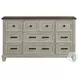 Bloomfield Medium Brown And Washed Stone 9 Drawer Dresser
