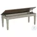 Bloomfield Medium Brown And Washed Stone Dining Bench