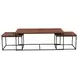 Astoria Brownstone and Gray Rectangular Nesting Coffee Table