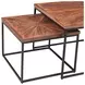 Astoria Brownstone and Gray Rectangular Nesting Coffee Table