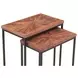 Astoria Brownstone and Gray Rectangular Nesting Side Table
