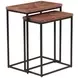 Astoria Brownstone and Gray Rectangular Nesting Side Table