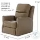 Fame Passion Taupe Swivel Rocker Recliner