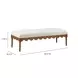 Oodle Cream Performance Fabric Upholstered Accent Bench