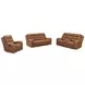 Napa Wrangler Clay Leather Triple Reclining Living Room Set