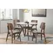 Oscar Walnut Round Glass Dining Room Set