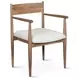 Provence Natural Brown and Beige Upholstered Dining Chair