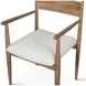 Provence Natural Brown and Beige Upholstered Dining Chair