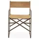 Lund Brown Upholstered Director Dining Chair
