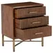 Manhattan Light Walnut 3 Drawer Nightstand
