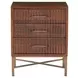 Manhattan Light Walnut 3 Drawer Nightstand