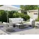 Alexa Outdoor Seating White Outdoor Rectangular Stone Top Coffee Table