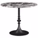 Bordeaux Black and Gray 36" Round Marble Top Bistro Table