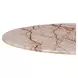 Bordeaux Retro Impulse and Antique Gold 36" Round Marble Top Bistro Table