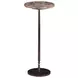 Rochester Dark Emperador and Natural Round Marble Top Side Table