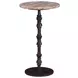 Rochester Light Emperador and Natural Round Marble Top Side Table