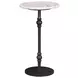 Rochester White and Natural Round Marble Top Side Table