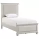 Silver Sands Gray Twin Upholstered Panel Bed