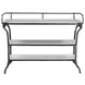 Calloway White and Black Rectangular Marble Top Console Table