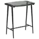Calloway Black Rectangular Glass Top Side Table