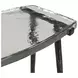 Calloway Black Rectangular Glass Top Side Table