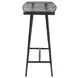 Calloway Black Rectangular Glass Top Side Table