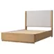 Modena Natural and Cream Full Upholstered Panel Bed