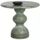 Emilio Sage 34" Round Concrete Top Outdoor Bistro Table