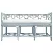 Ferguson Ivory Performance Cushion Bench In Rattan Light Blue Frame
