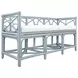 Ferguson Ivory Performance Cushion Bench In Rattan Light Blue Frame