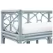 Ferguson Ivory Performance Cushion Bench In Rattan Light Blue Frame
