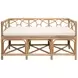 Ferguson Ivory Performance Cushion Bench In Rattan Frame