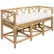 Ferguson Ivory Performance Cushion Bench In Rattan Frame