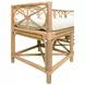 Ferguson Ivory Performance Cushion Bench In Rattan Frame