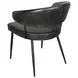 Brisbane Weathered Black Leather Upholstered Dover Arm Chair