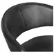 Brisbane Weathered Black Leather Upholstered Dover Arm Chair