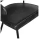 Brisbane Weathered Black Leather Upholstered Dover Arm Chair