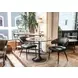 Brisbane Weathered Black Leather Upholstered Dover Arm Chair