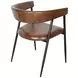 Brisbane Chestnut Leather Halstead Dining Chair