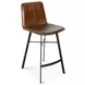 Brisbane Chestnut Leather Murphy Counter Height Stool