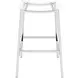 Zena Clear 30" Backless Barstool Set of 2